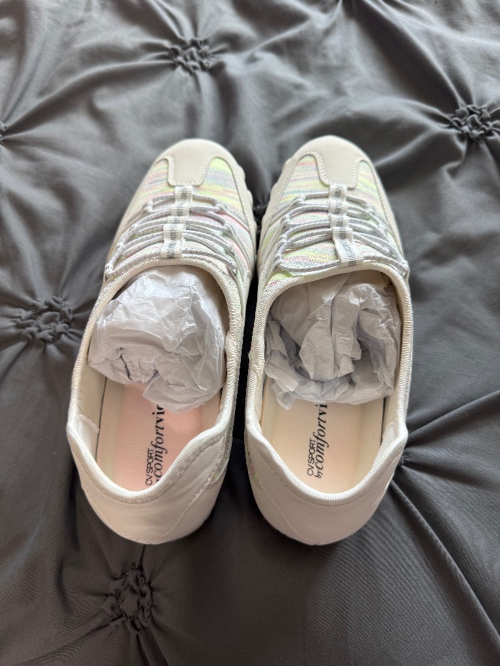 CV sport by comfort view slip on tennis shoes